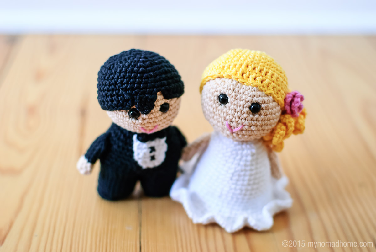 crochet bride and groom