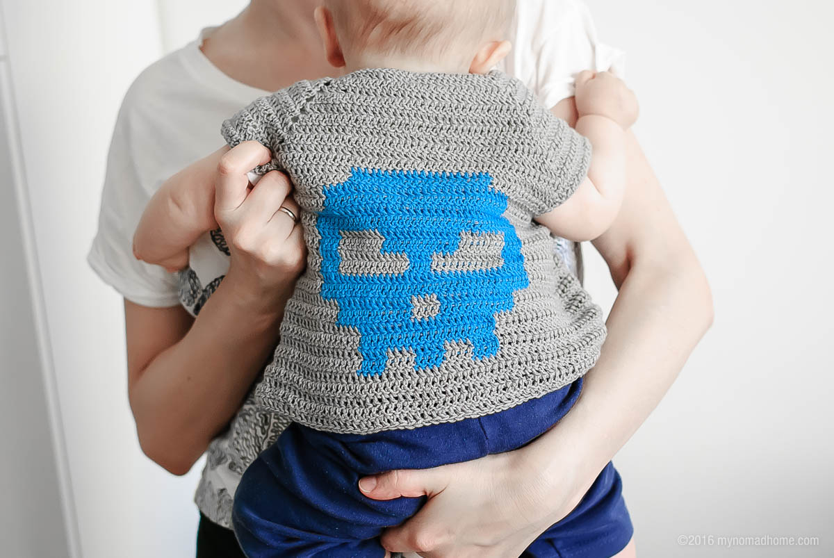 crochet badass baby cardigan
